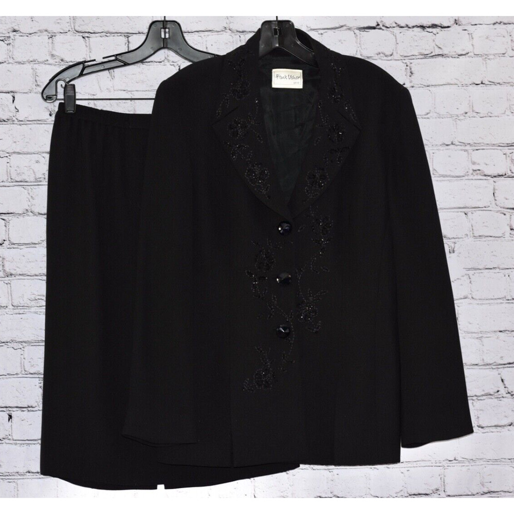 FRANK USHER Couture Evening Special Occasion Skirt Jacket 2pc Suit Size 8